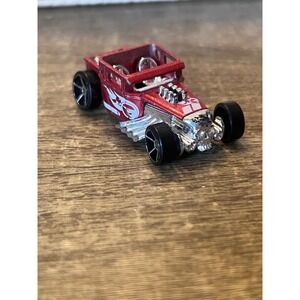 Hot Wheels Bone Shaker Open Top Metallic Red Skulls Hot Rod Loose Die Cast EUC